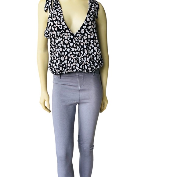 Free People Bare It All Bodysuit Built in Lace Thong Animal Print Bodysuit - Picture 11 of 12